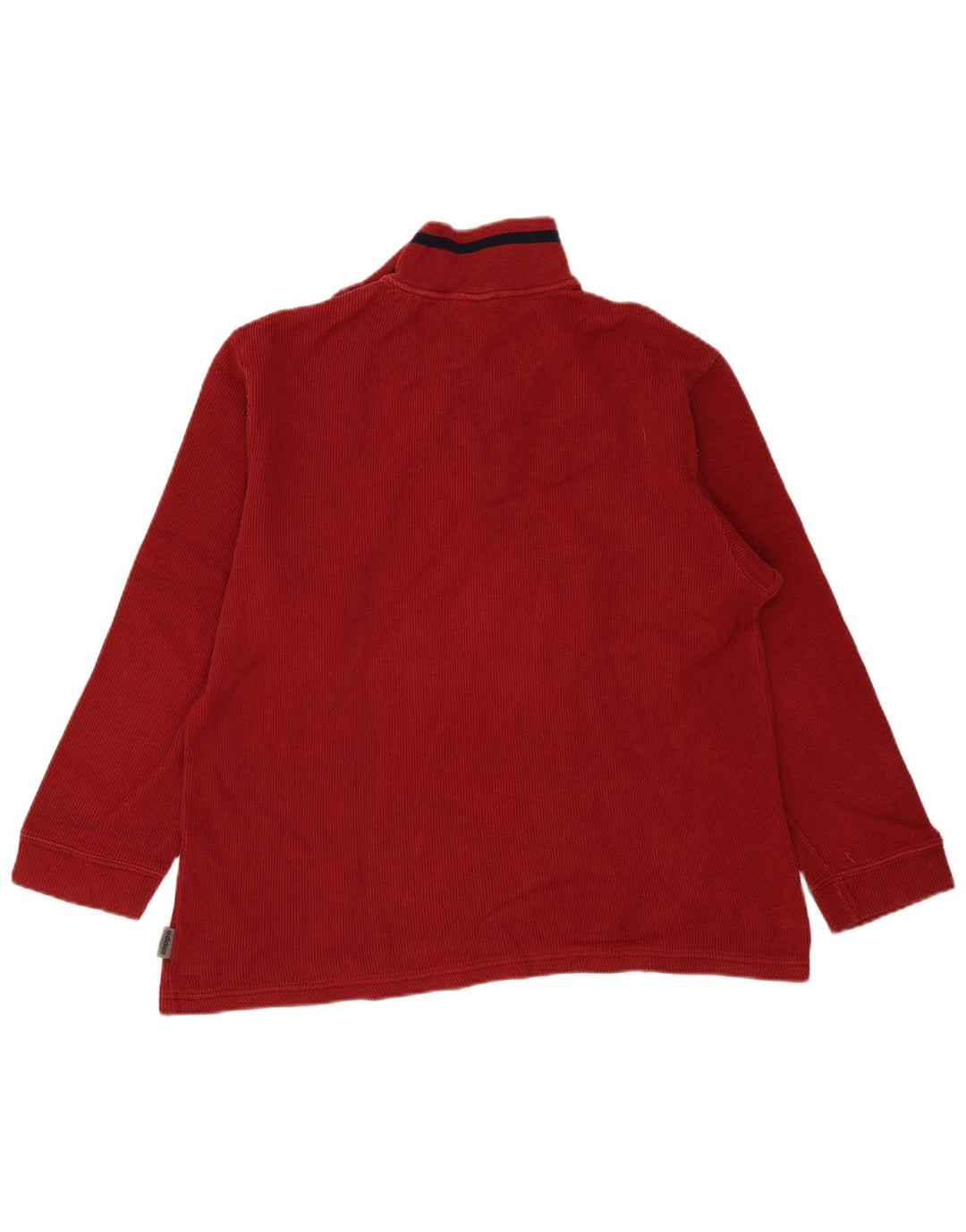 Adidas Mens Zip Neck Moletom Jumper Médio Vermelho