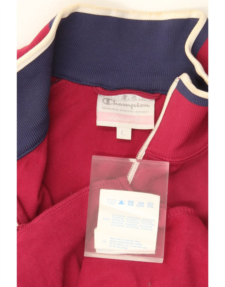 Jaqueta feminina CHAMPION Heritage Fit para treino UK 14 grande vermelha