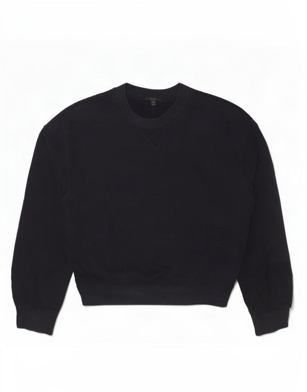 Cos feminino oversized moletom jumper UK 10 pequeno algodão preto