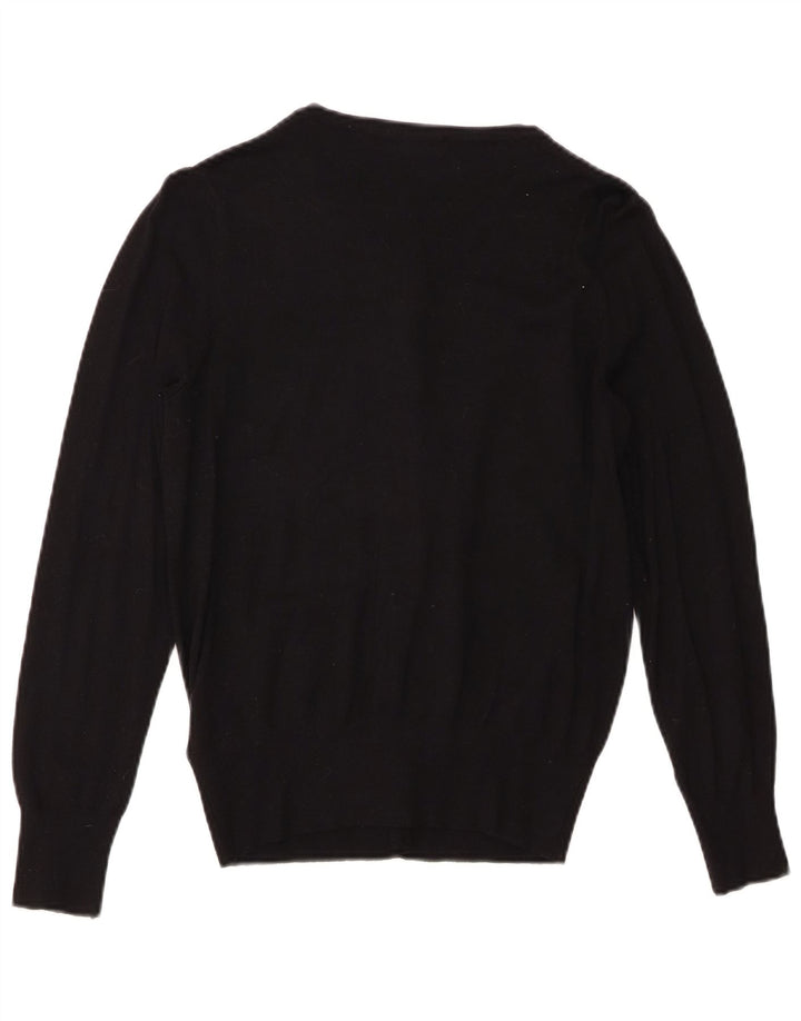 Suéter cardigã feminino Marks & Spencer Reino Unido 10 pequeno viscose preta