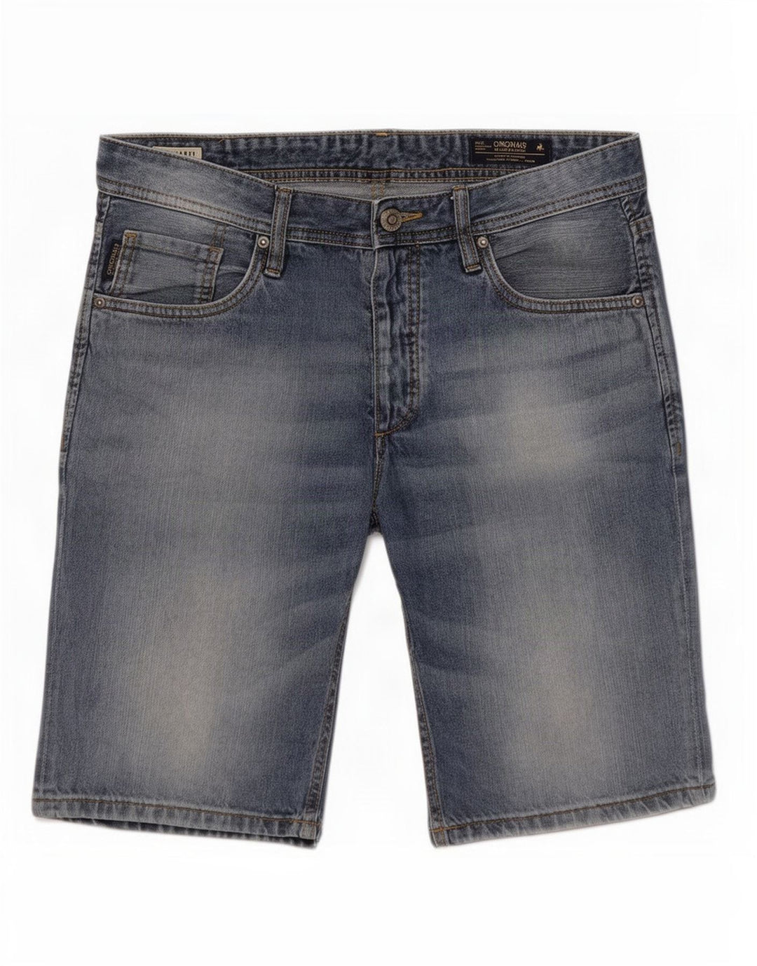 Shorts jeans masculino Jack & Jones grande W36 algodão azul
