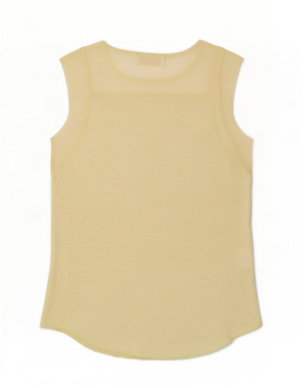 Colete feminino Zara UK 10 pequeno amarelo manchado