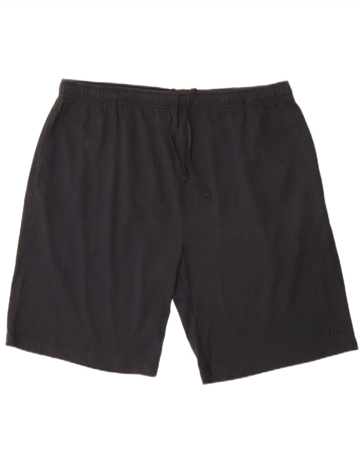 Shorts esportivos masculinos Fila 2XL algodão azul marinho
