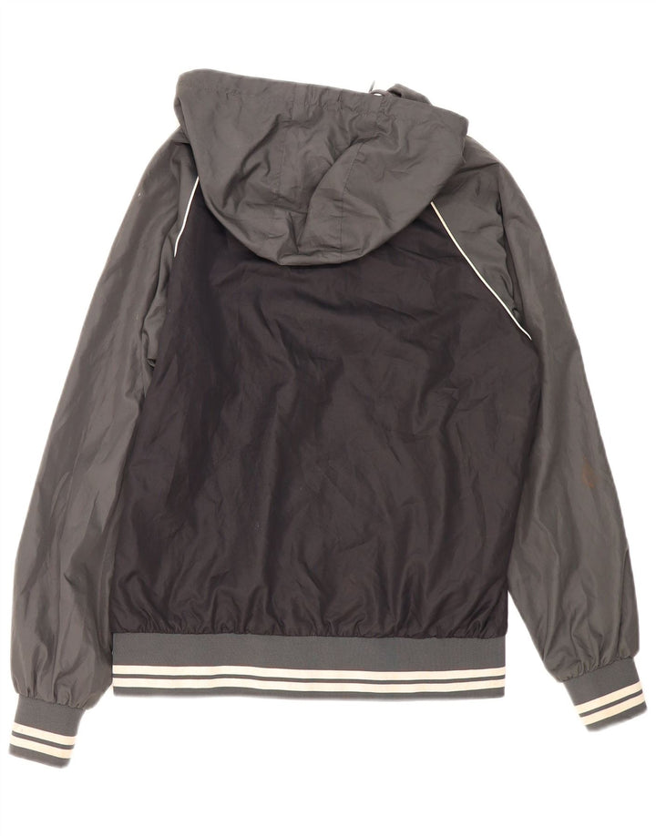 Fila Mens Hooded Rain Jacket Pequeno Poliéster Colourblock Preto