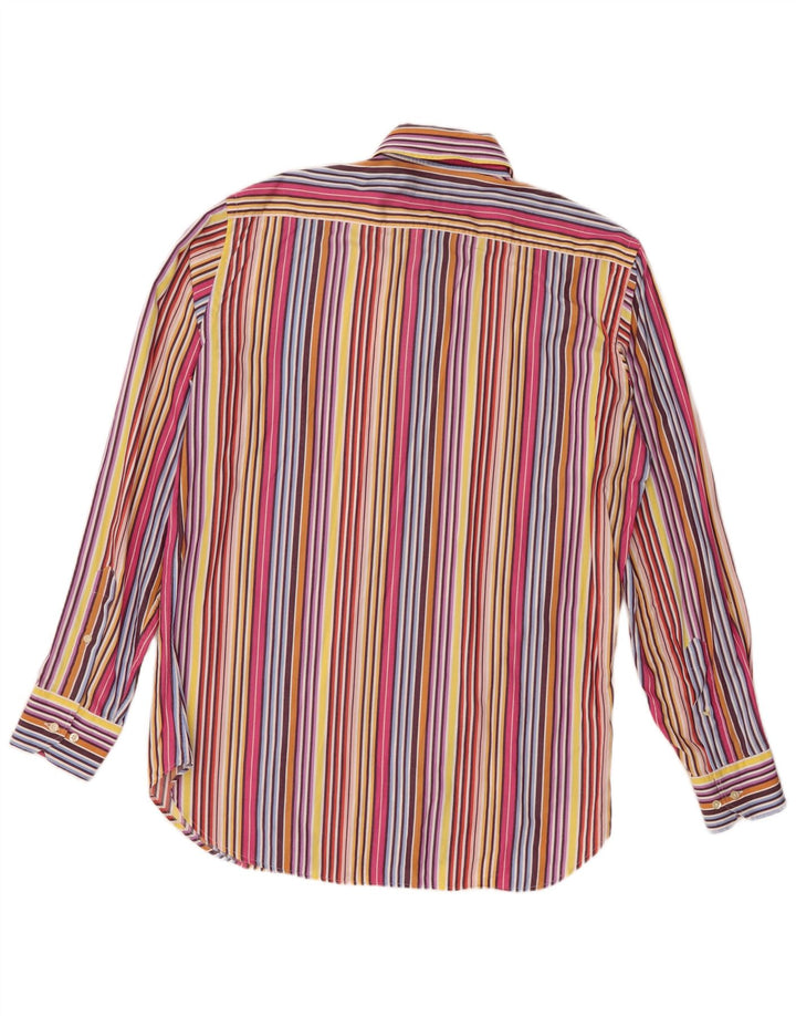 Camisa masculina Etro grande listrada multicolorida