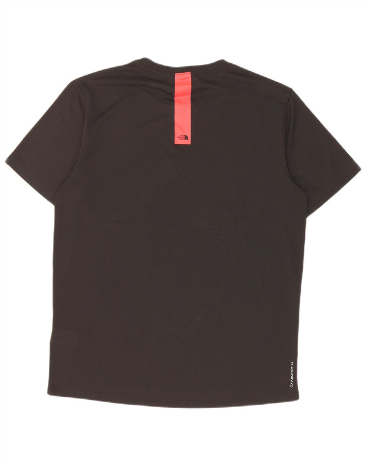 Camiseta gráfica masculina The North Face, pequena, preta, poliéster