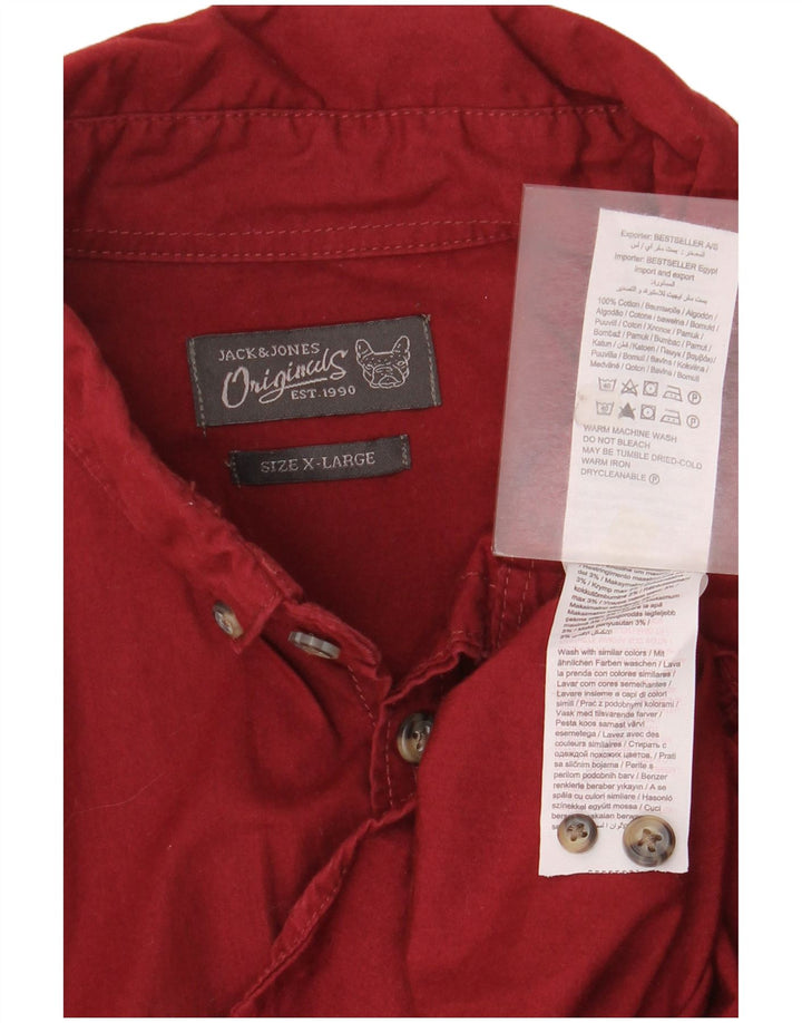 Camisa masculina JACK & JONES XL algodão vermelho