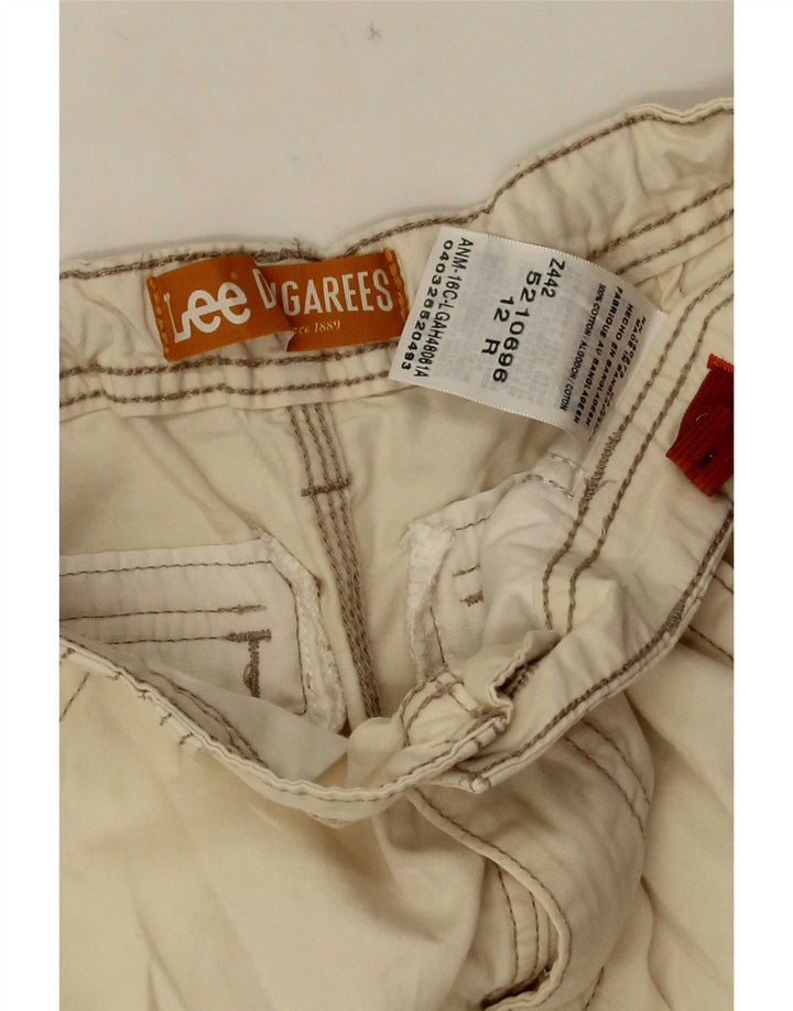 Shorts cargo Lee Boys 11-12 anos W24 algodão bege