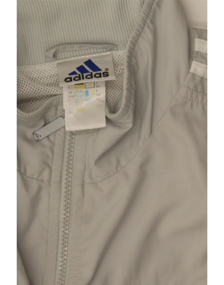 Adidas Mens Tracksuit Top Jacket UK 42/44 Grande Cinza Poliéster