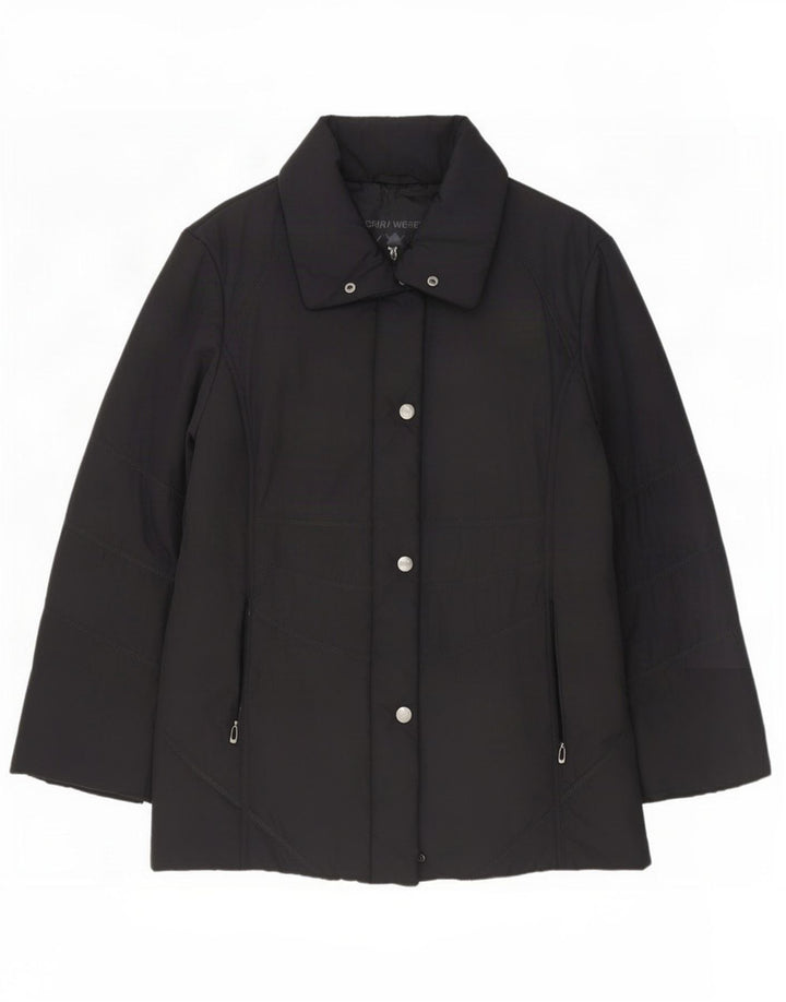 Jaqueta acolchoada feminina Gerry Weber UK 14 grande preta