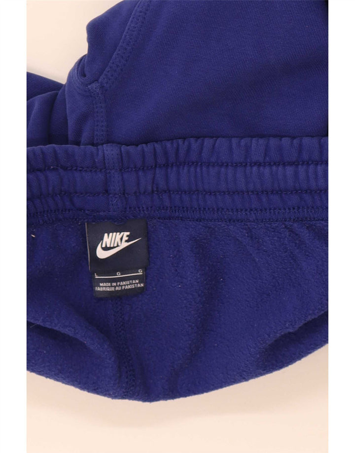 Calça de treino masculina Nike joggers grande algodão azul