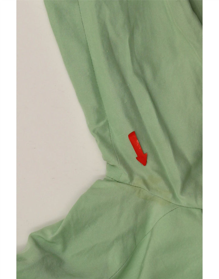 Jaqueta blazer feminina Max Mara com 1 botão Reino Unido 14 seda verde médio