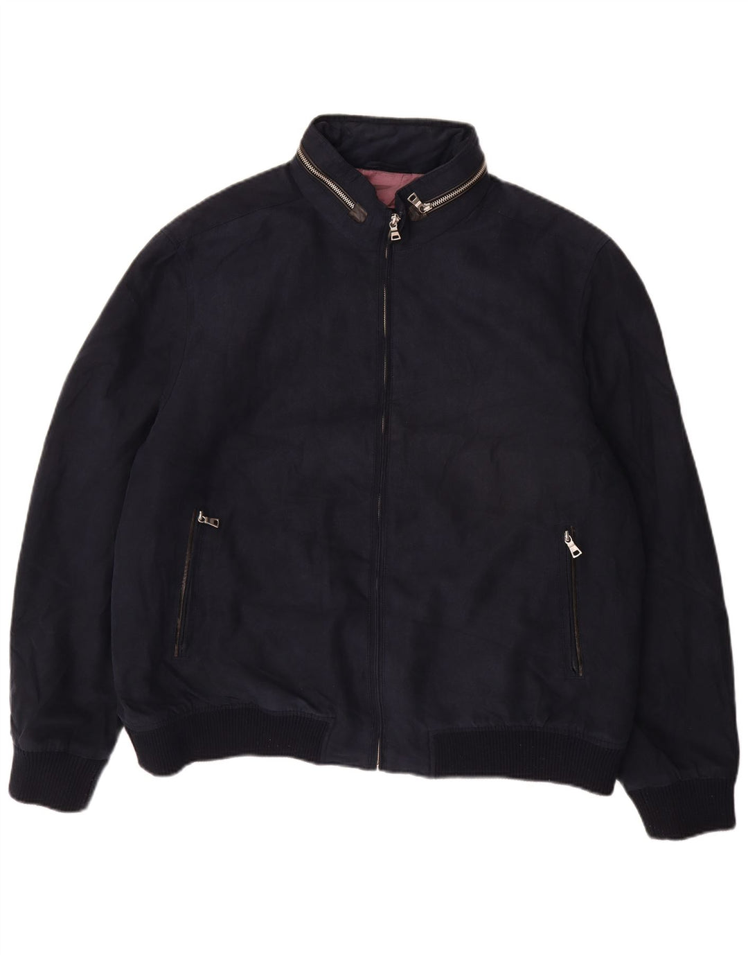 Jaqueta bomber masculina vintage UK 44 2XL azul marinho