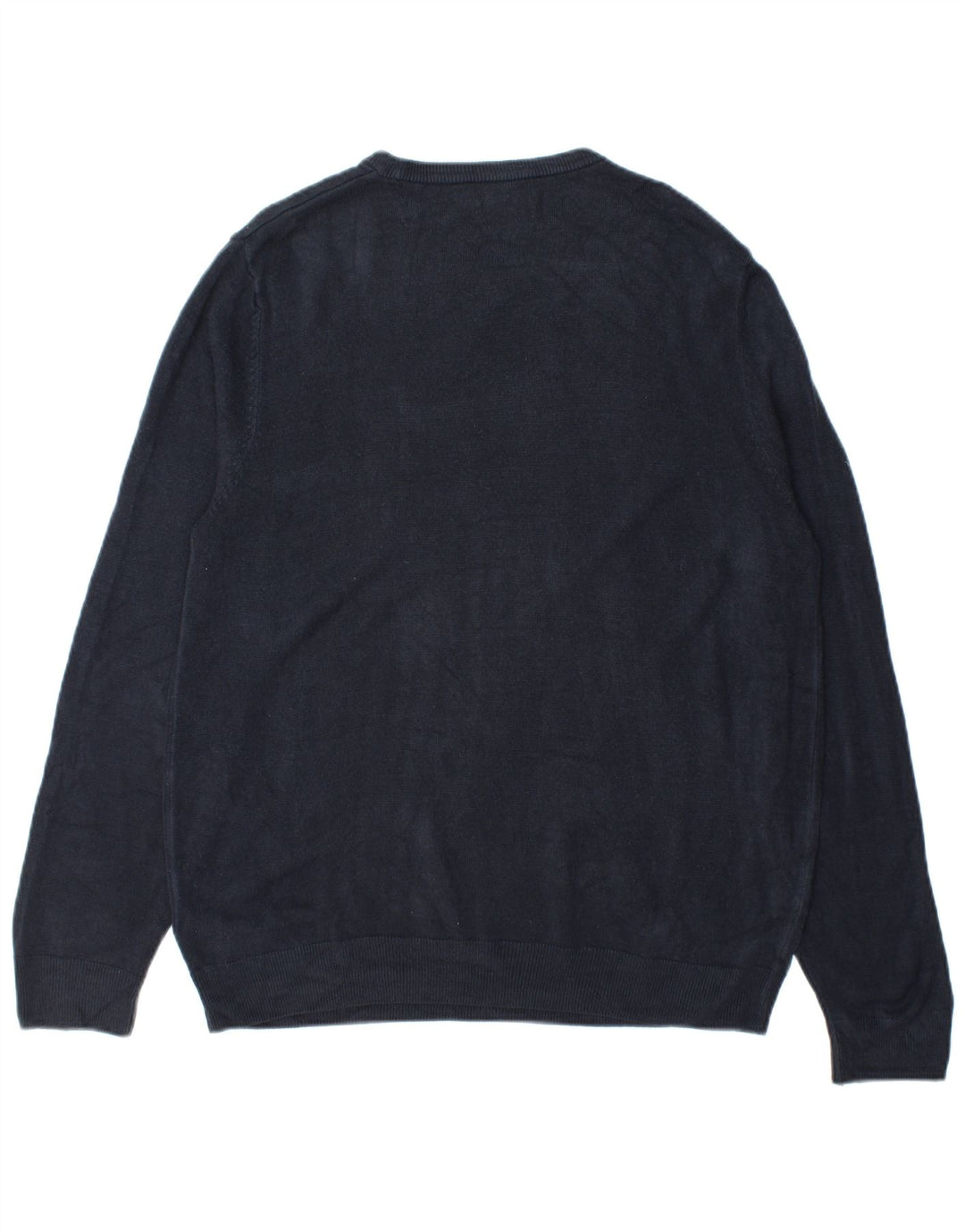 Suéter masculino Marks & Spencer com gola redonda grande acrílico azul marinho