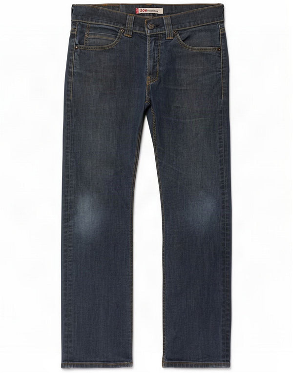 Levi's Mens 506 Standard Fit Straight Jeans W30 L32 Azul