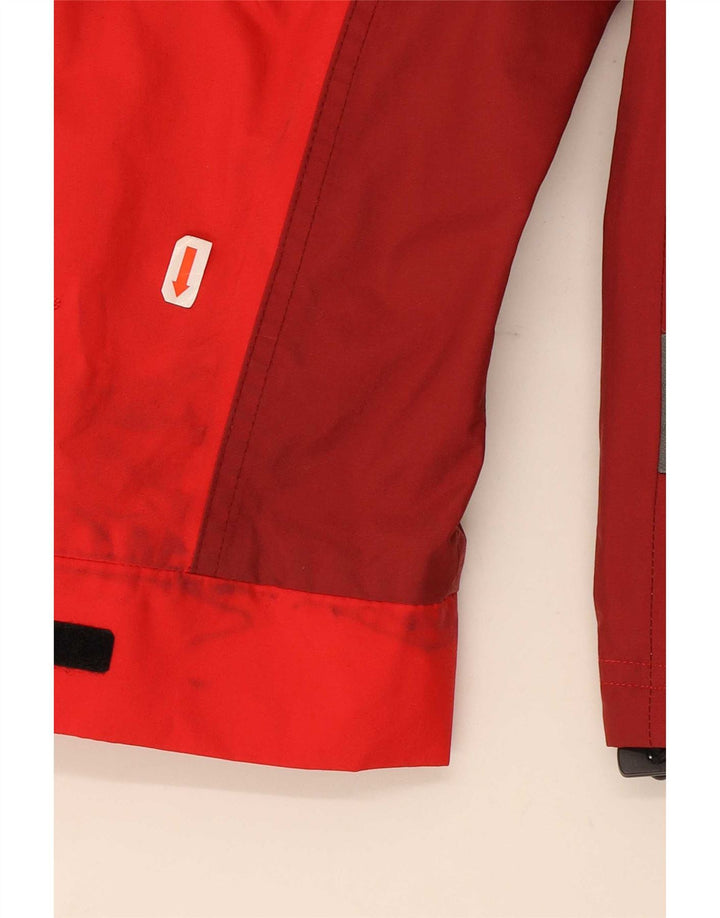 Jaqueta de chuva feminina com capuz McKinley EU 40 médio vermelho colorblock poliamida