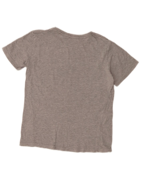 Camiseta feminina estampada Champion 9-10 anos algodão manchado cinza médio