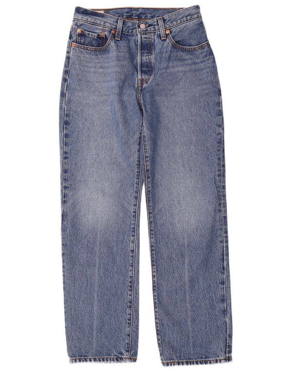 Calça jeans feminina Levi's 501 Straight W26 L30 azul algodão anos 90