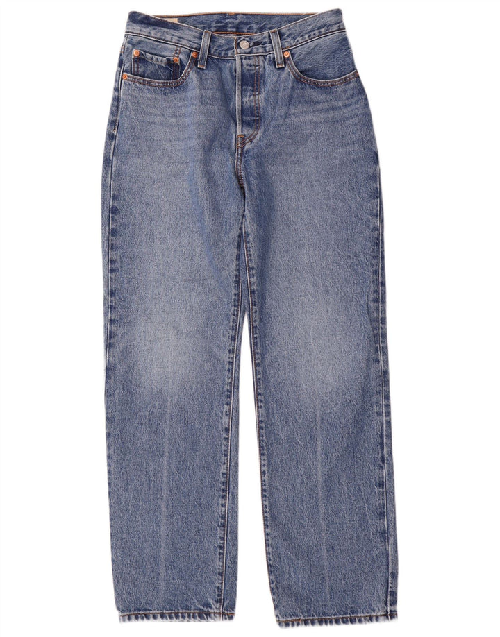 Calça jeans feminina Levi's 501 Straight W26 L30 azul algodão anos 90