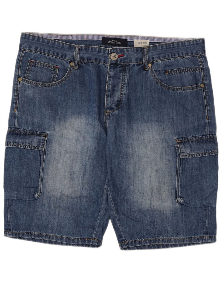 Shorts jeans cargo masculino Brugi W36 grande azul