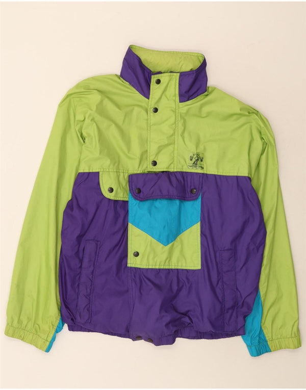 Jaqueta de chuva masculina Brugi UK 40 grande roxo Colourblock poliamida