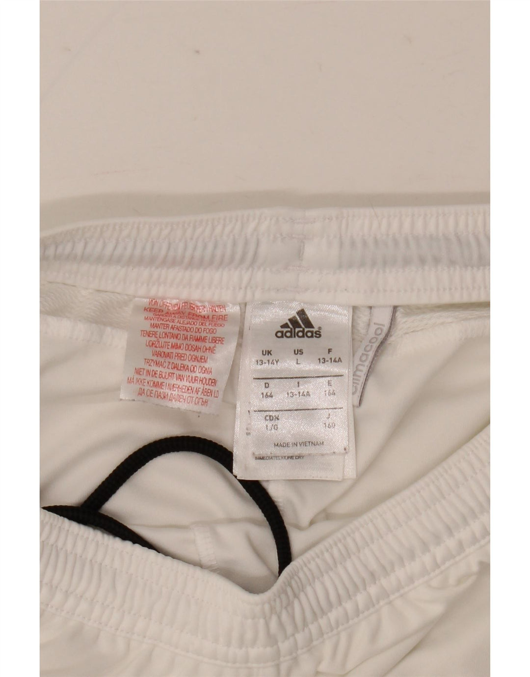 Shorts esportivos Adidas Boys Manchester United 13-14 anos branco poliéster