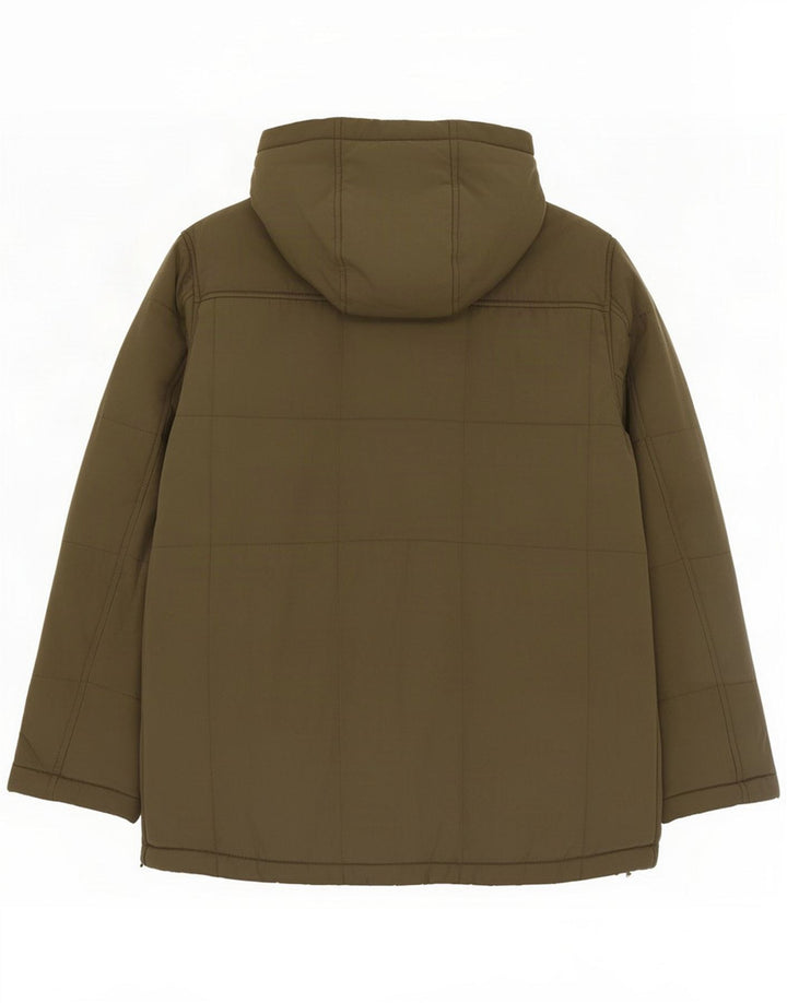 Jack & Jones Jaqueta corta-vento masculina com capuz Reino Unido 38 Poliéster cáqui médio