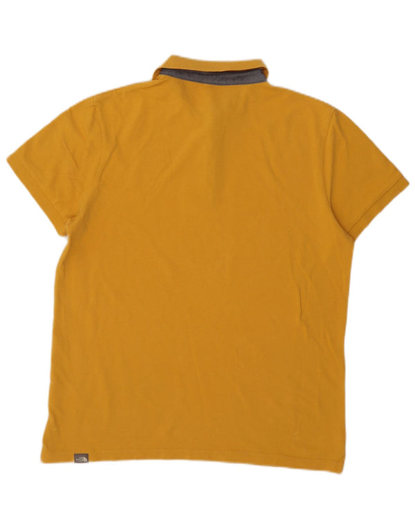 Camisa polo masculina The North Face grande algodão amarelo