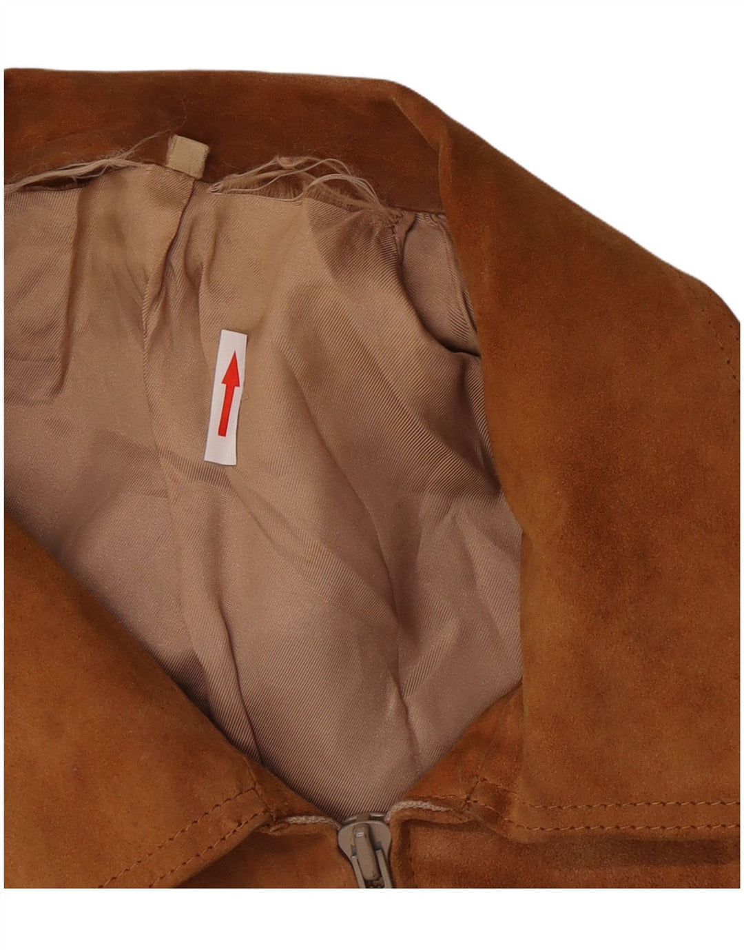 Jaqueta bomber masculina vintage de camurça UK 38 marrom médio