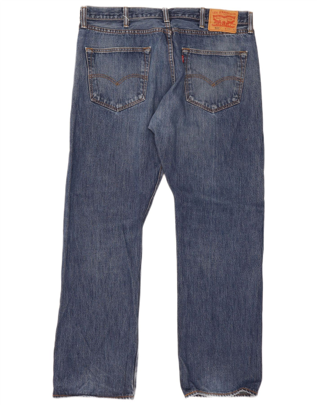 Levi's Masculino 501 Straight Jeans W38 L30 Azul Algodão