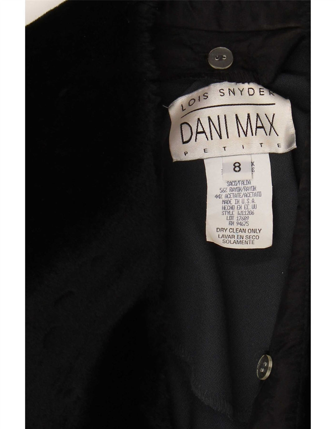 Lois Synder Jaqueta feminina Dani Max Blazer US 8 médio azul marinho