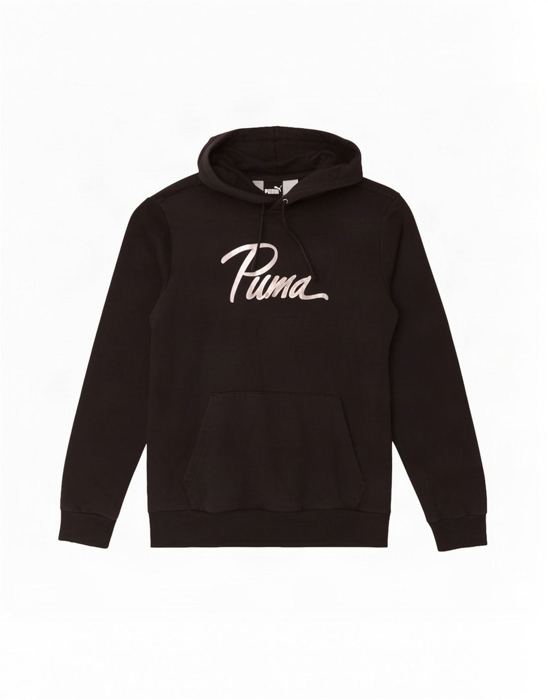 Puma masculino gráfico moletom com capuz médio preto