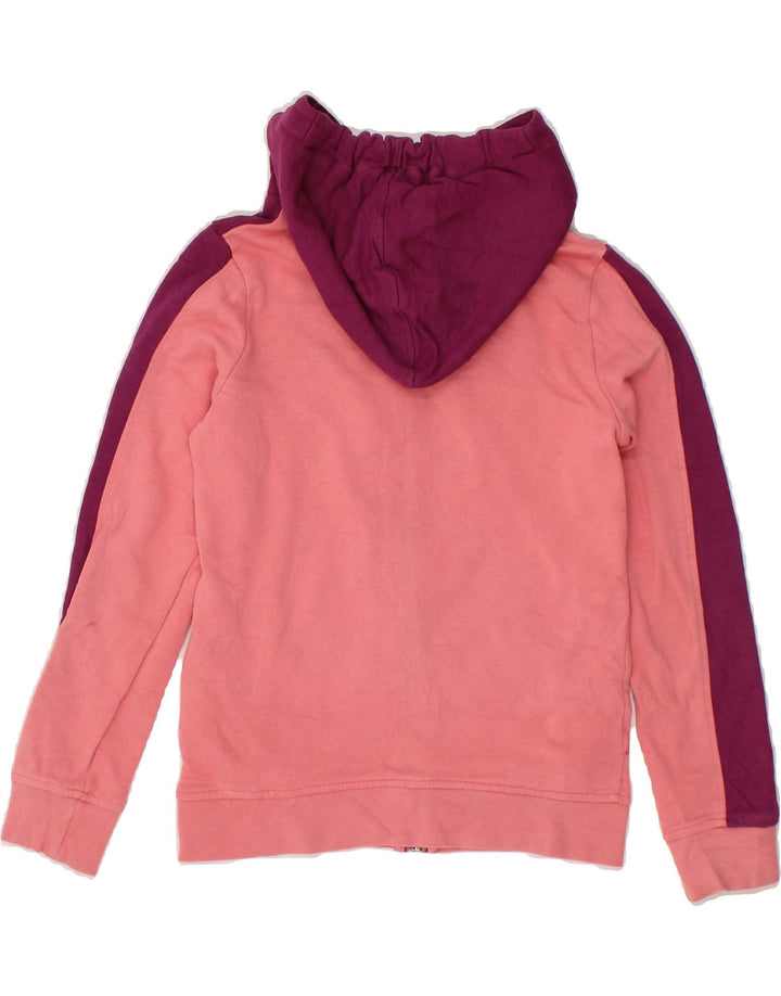 KAPPA Girls Zip Hoodie Sweater 9-10 Years Pink Colourblock Cotton Vintage Kappa and Second-Hand Kappa from Messina Hembry 