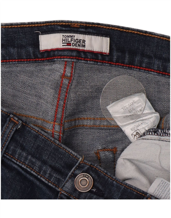 Tommy Hilfiger Masculino Slim Jeans W34 L32 Azul