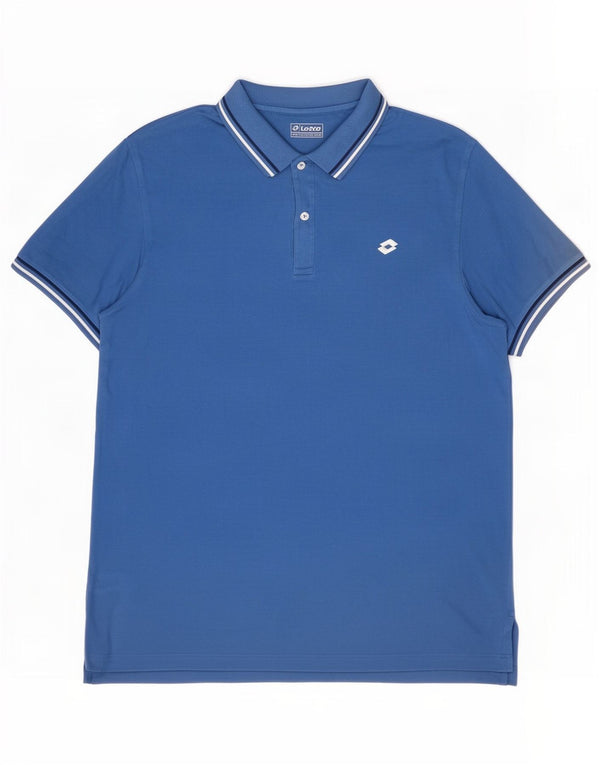 Camisa polo masculina Lotto 3XL algodão azul
