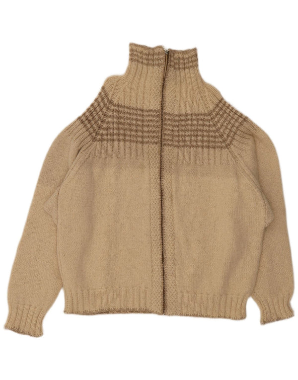 Suéter Cardigan Masculino Vintage Grande Bege