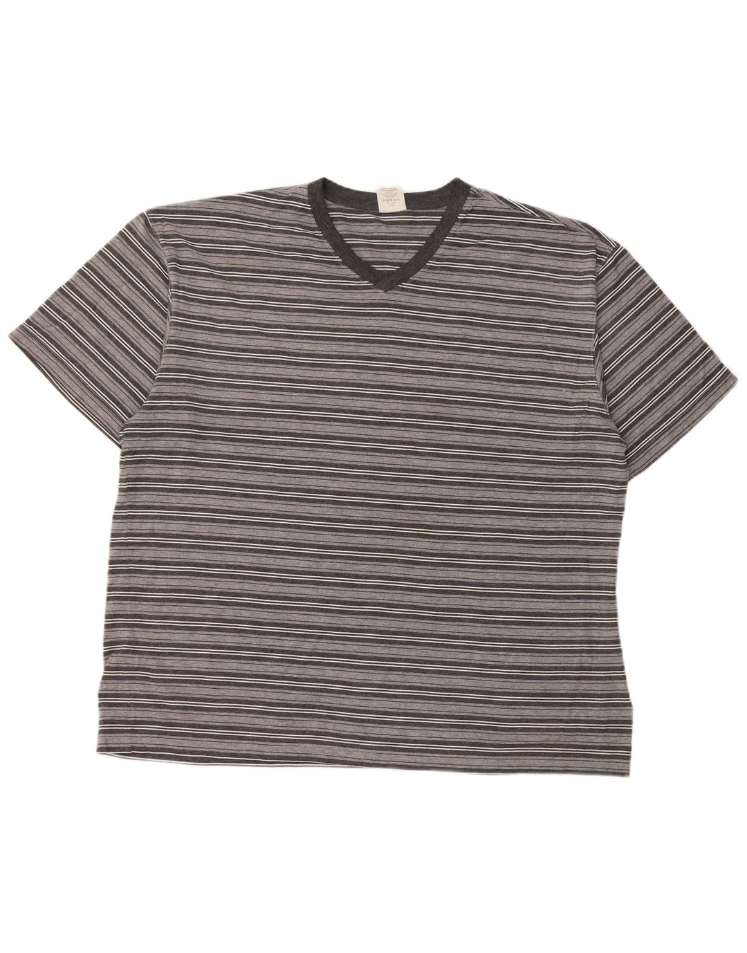 Camiseta masculina CALVIN KLEIN grande algodão listrado cinza