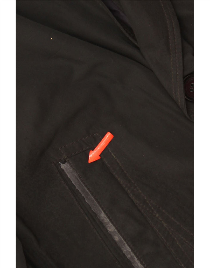Jaqueta utilitária masculina Hugo Boss EU 48 poliéster preto médio