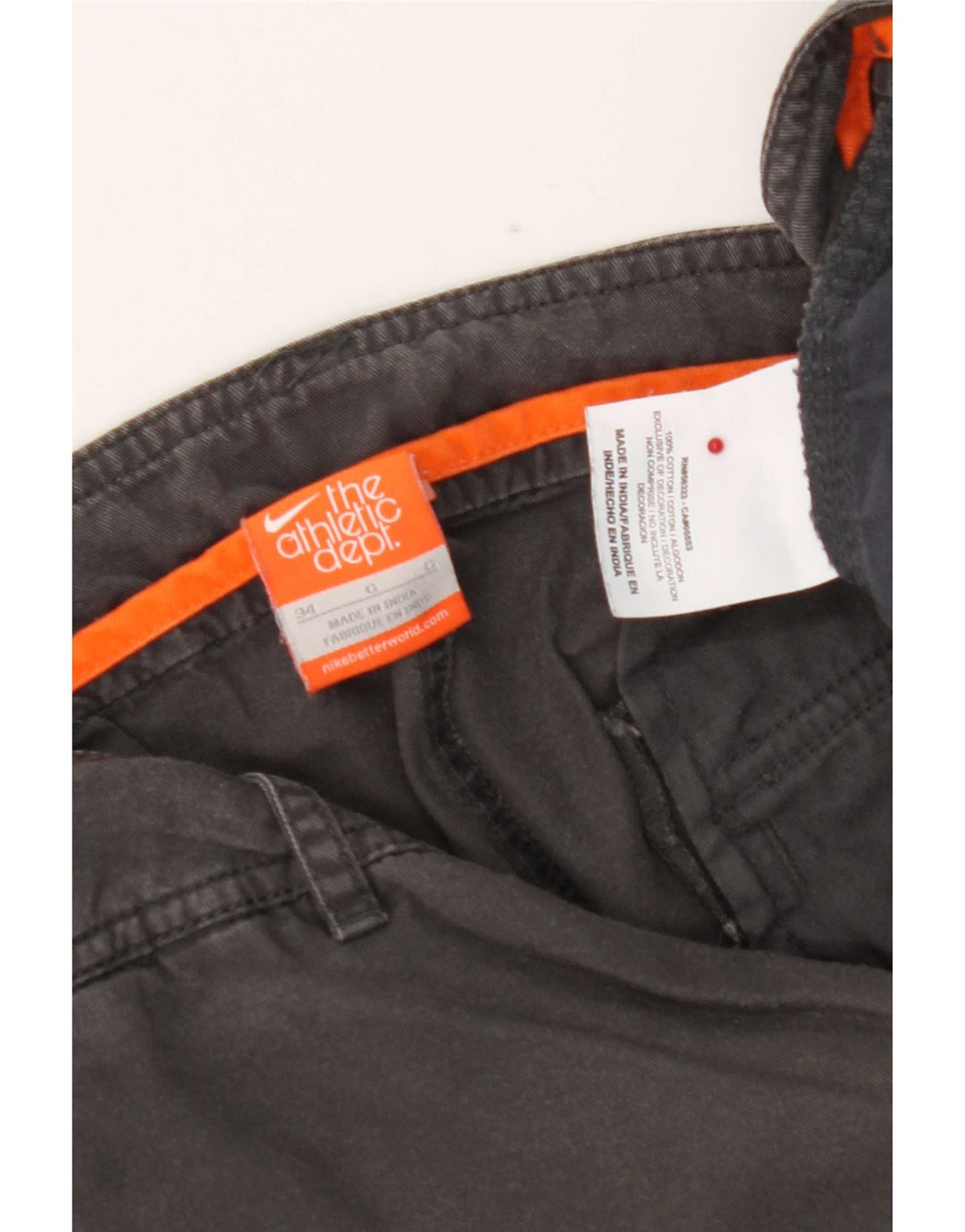 Shorts cargo masculino Nike W34 grande algodão cinza