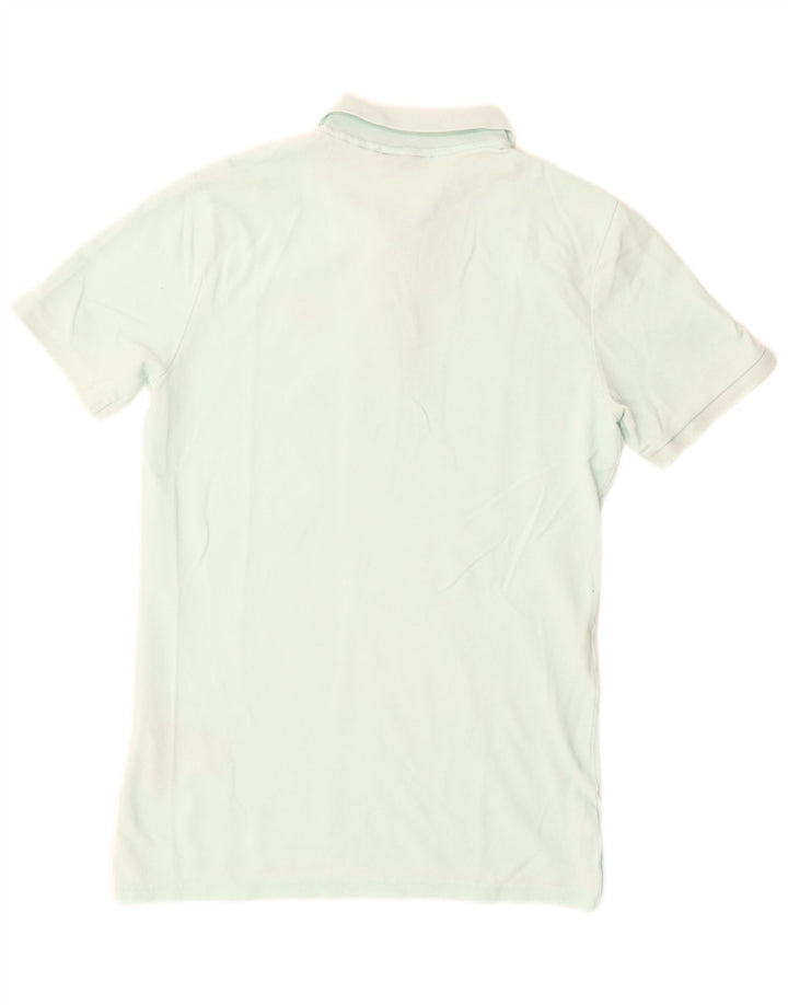 Camisa polo masculina Nike pequena turquesa algodão