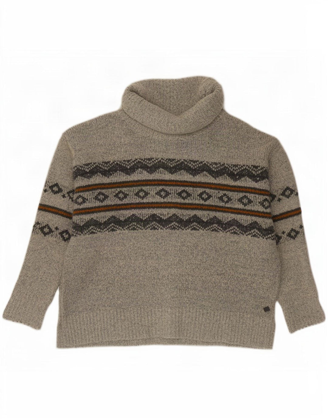 Suéter feminino Weird Fish com gola redonda Reino Unido 14 grande cinza Fair Isle