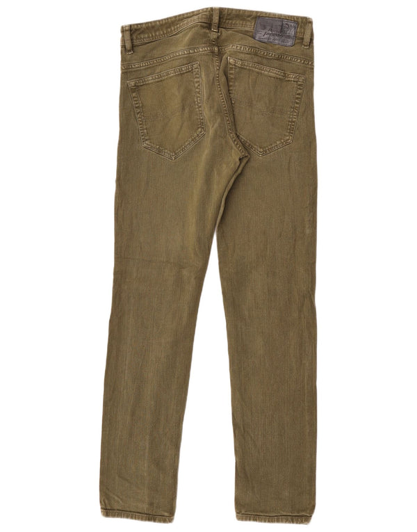 Diesel Masculino Thavar-XP Slim Skinny Jeans W31 L32 Algodão Cáqui