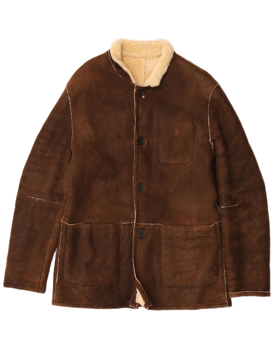 Jaqueta masculina Grifoni Shearling IT 50 grande marrom