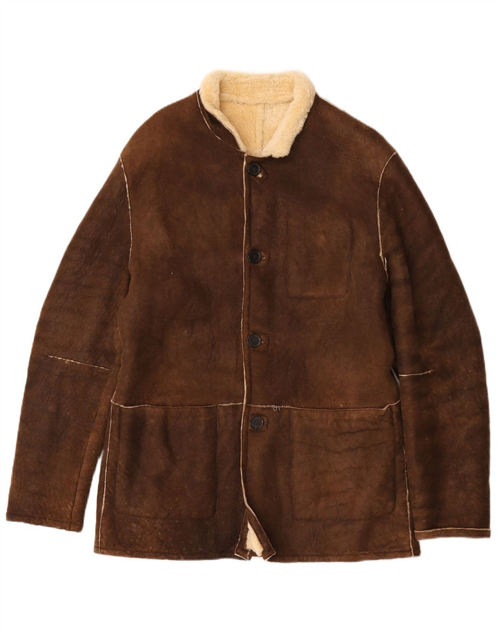 Jaqueta masculina Grifoni Shearling IT 50 grande marrom