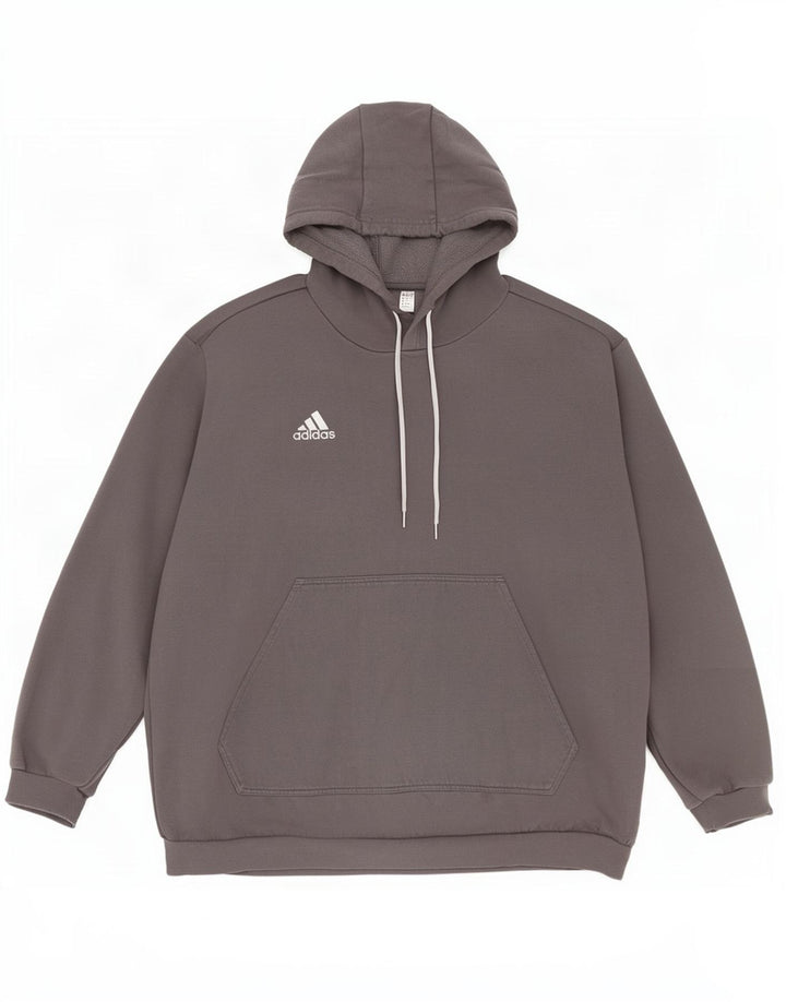 Adidas Mens Hoodie Jumper 2XL Algodão Cinza