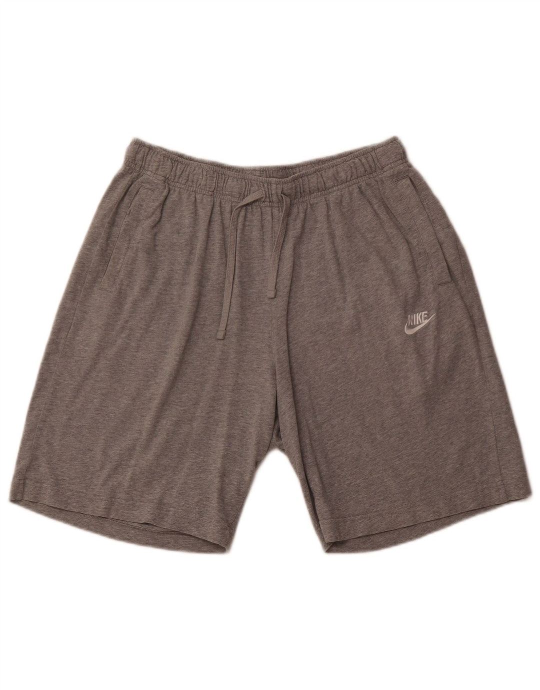 Shorts esportivos masculinos NIKE grandes de algodão cinza