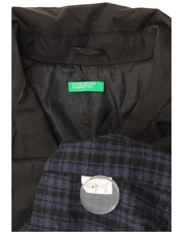 Casaco impermeável masculino Benetton IT 46 grande preto
