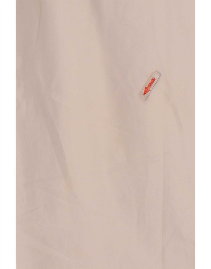 Calça de treino masculina Adidas grande poliéster branco