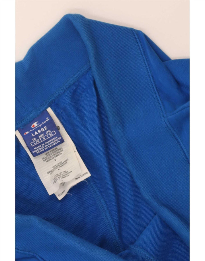 Shorts esportivos gráficos masculinos Champion grande algodão azul