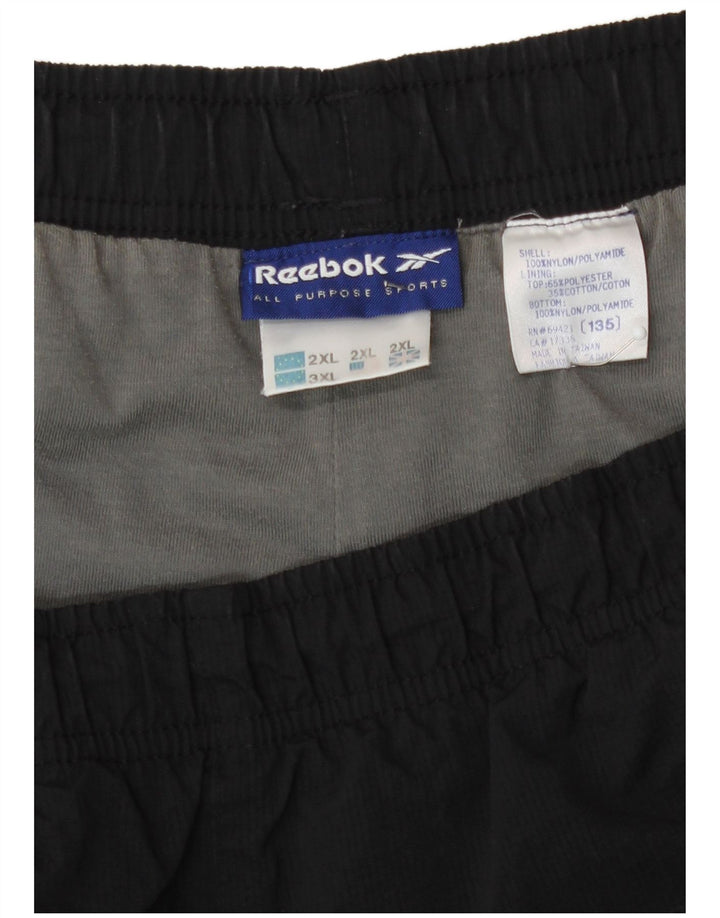 Calça de treino masculina Reebok 2XL nylon preto